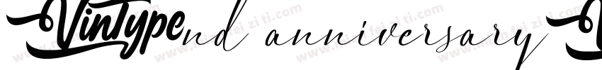 2nd anniversary字体转换